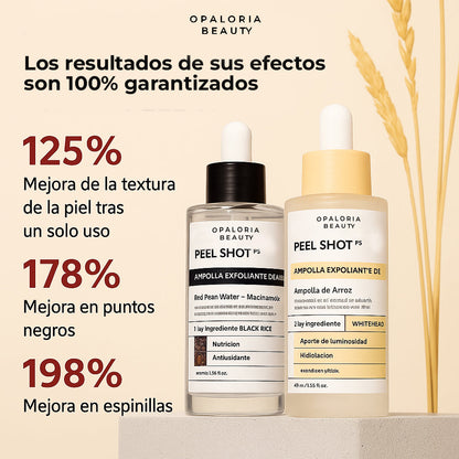 Dúo de Ampollas de Arroz Peel Shot Glow