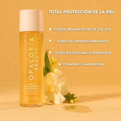 Bruma Fijadora con SPF 50 – Piel Radiante y Protegida